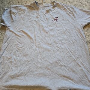 lululemon athletica Gray Short-Sleeve Tee with Red Script A